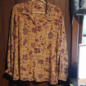 Notations Woman Long Sleeve Button Down Blouse